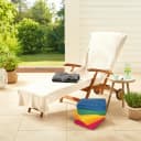Dyckhoff Stuhlauflage Frottier orange mit Paspelband Bild 1