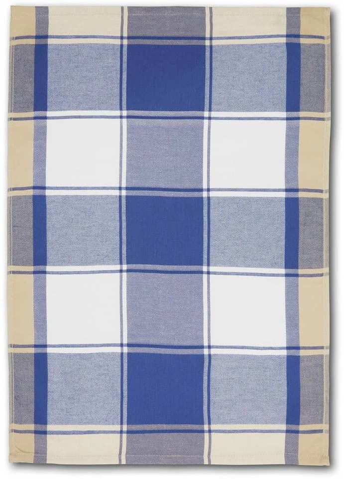 Dyckhoff Geschirrtuch Set Karo 100% Baumwolle Blau/Weiß/Natur - Bild 5