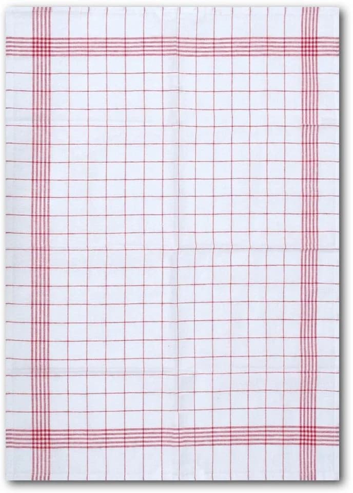 DYCKHOFF Geschirrtuch Karo Halbleinen Weiß/Rot 50x70 cm - Bild 4
