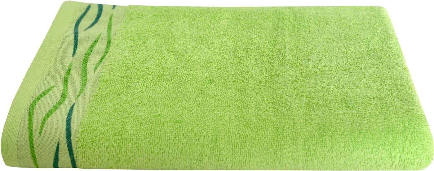 DYCKHOFF Duschtuch Wave Grün Frottier mit Jacquard-Bordüre - Bild 2