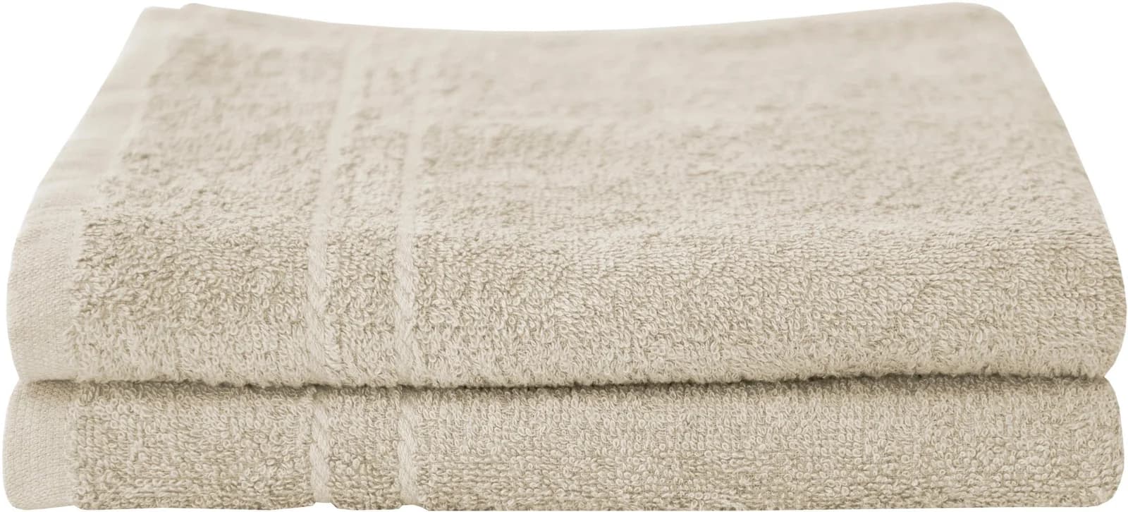Dyckhoff Handtuch-Set Kristall Beige Frottier mit Bordüren