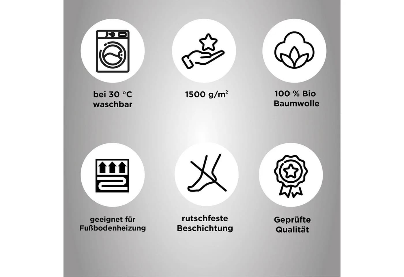 Dyckhoff Badematte Colori Gelb Bio-Baumwolle Fußbodenheizung - Bild 3