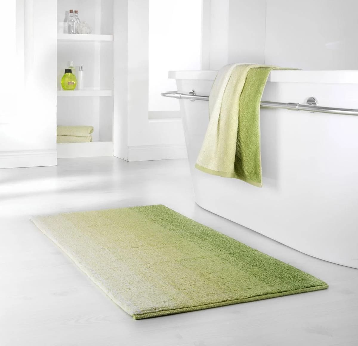 DYCKHOFF Colori Badematte Grün Bio-Baumwolle Meliert