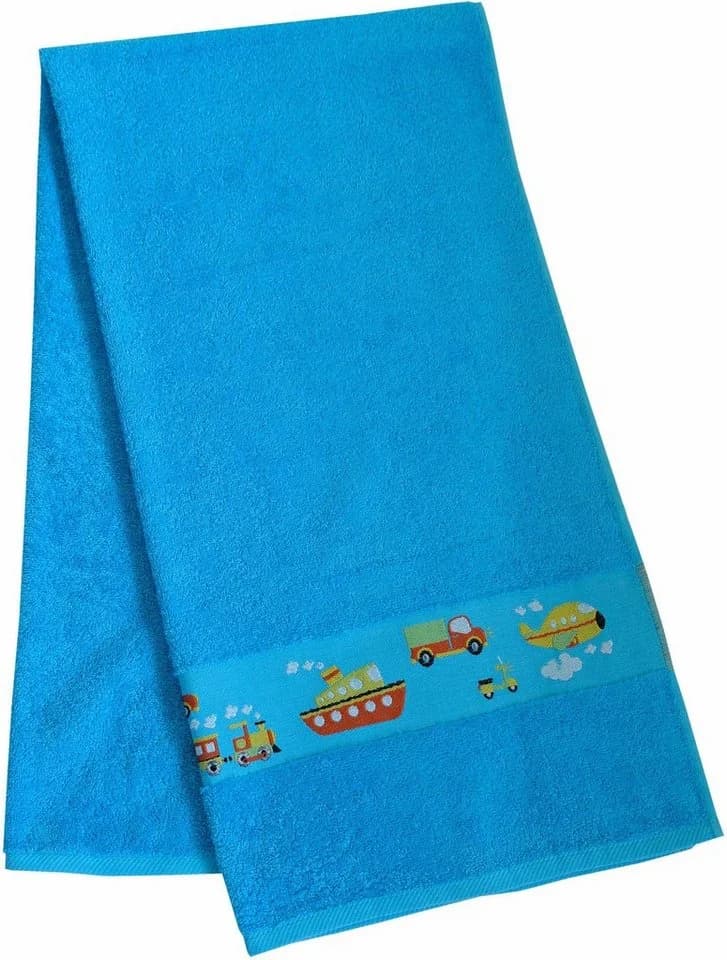DYCKHOFF Badetuch Auto Blau 70x140cm Walkfrottee