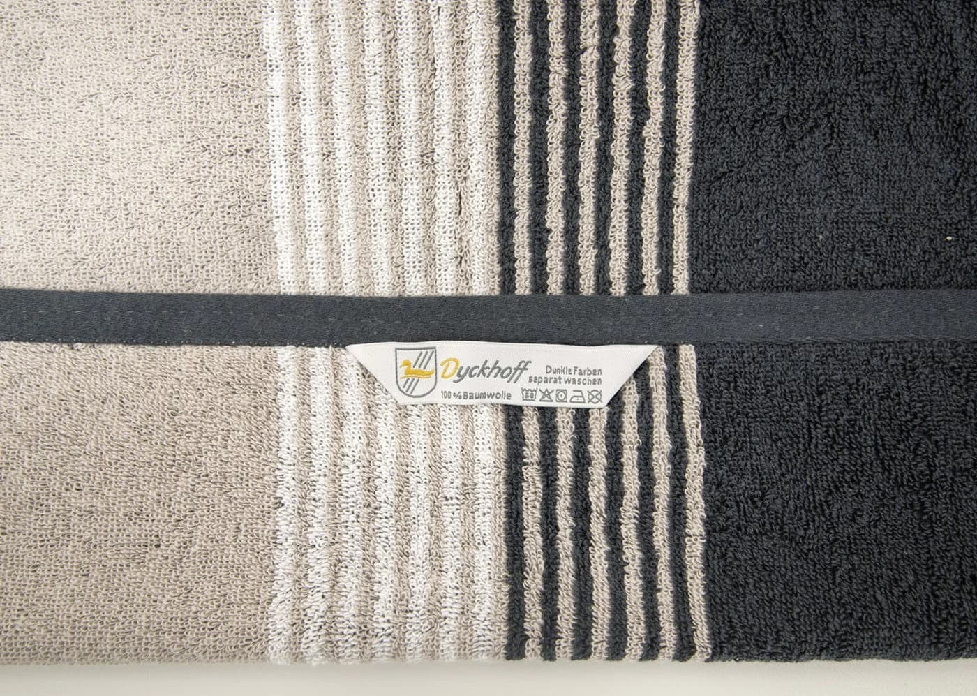 Dyckhoff Saunatuch XL Stripes Grau 100% Baumwolle - Bild 3