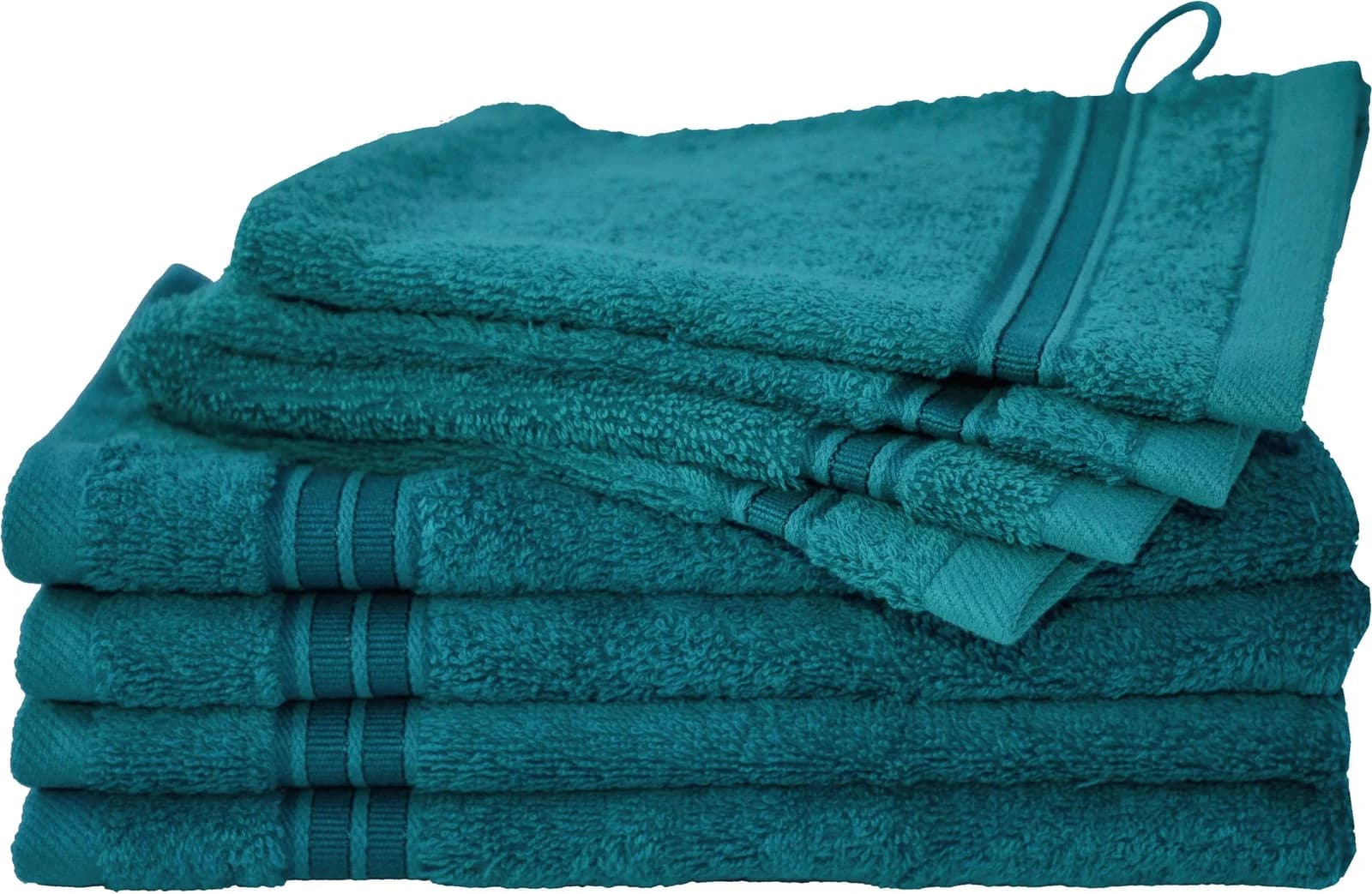 DYCKHOFF Handtuch-Set Siena Smaragdgrün 8-tlg. Baumwolle