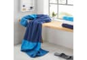 Saunatuch DYCKHOFF Two-Tone Stripe Blau 100x200cm Baumwolle Bild 1