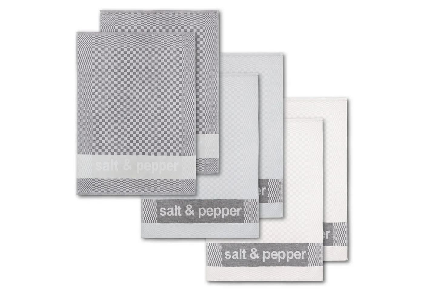 DYCKHOFF Geschirrtuch Salt & Pepper Grau 100% Baumwolle Set - Bild 2