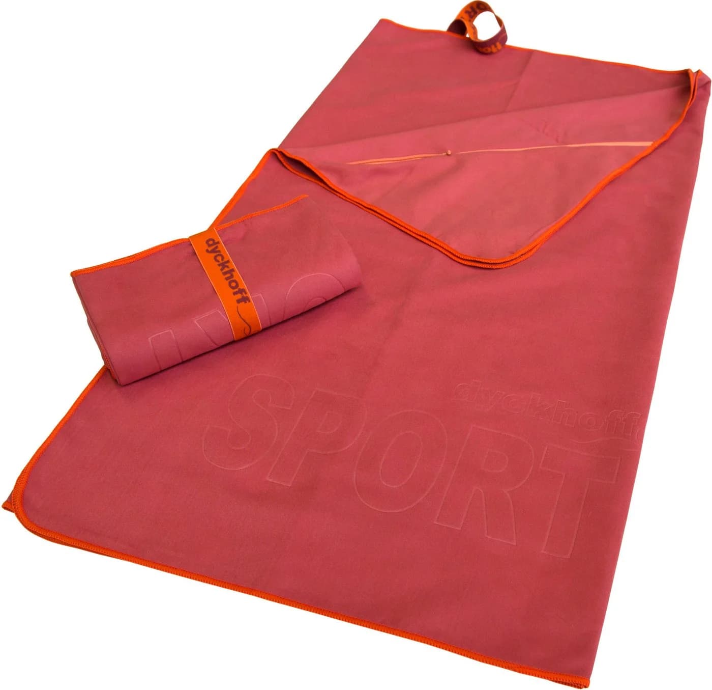 Dyckhoff Sporthandtuch Mikrofaser Marsala mit Ecktasche - Bild 2