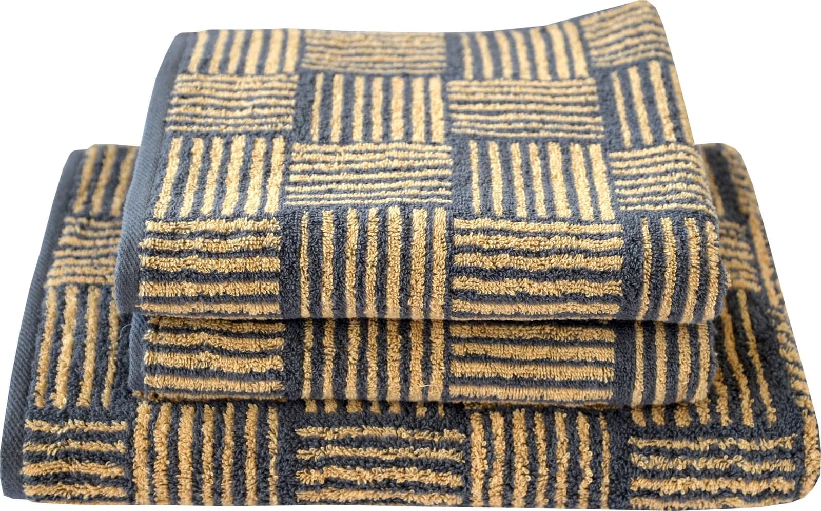 Dyckhoff Handtuch Set "Golden Shades Basket" Gold 3-tlg. Walkfrottier