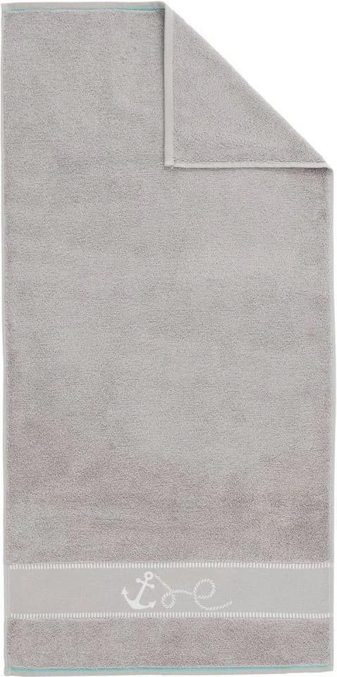 DYCKHOFF Handtuch Maritim Voyage Grau Frottier 100% Baumwolle - Bild 4