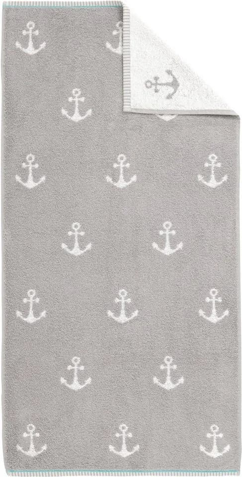 DYCKHOFF Handtuch Set Maritim Nautic Grau 3-tlg. Frottier - Bild 4