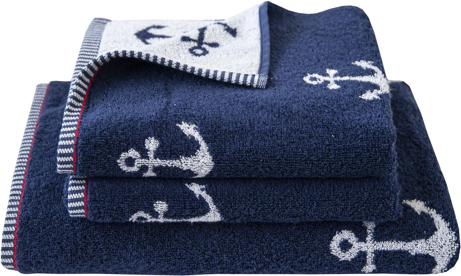 DYCKHOFF Handtuch Set Maritim Nautic 3-tlg. Navy Frottier - Bild 5