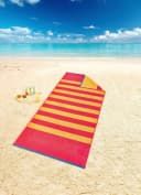 DYCKHOFF Strandtuch Stripes Rot 100% Baumwolle Bild 1
