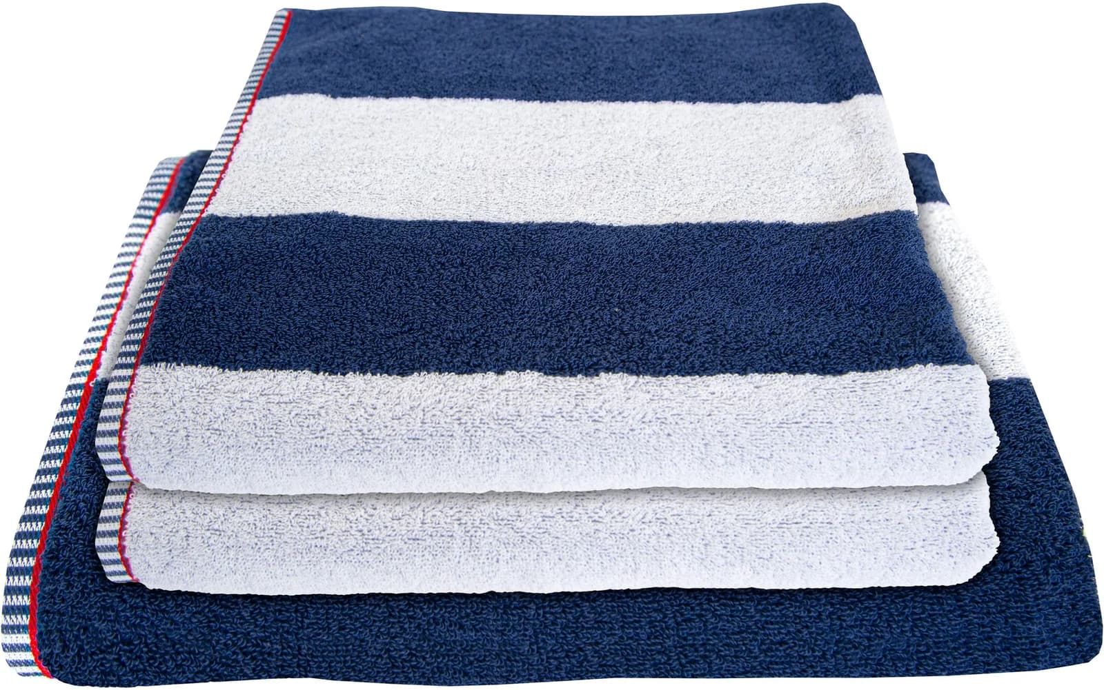 DYCKHOFF Handtuch Set Maritim Block Stripe Navy 3-tlg. Frottier