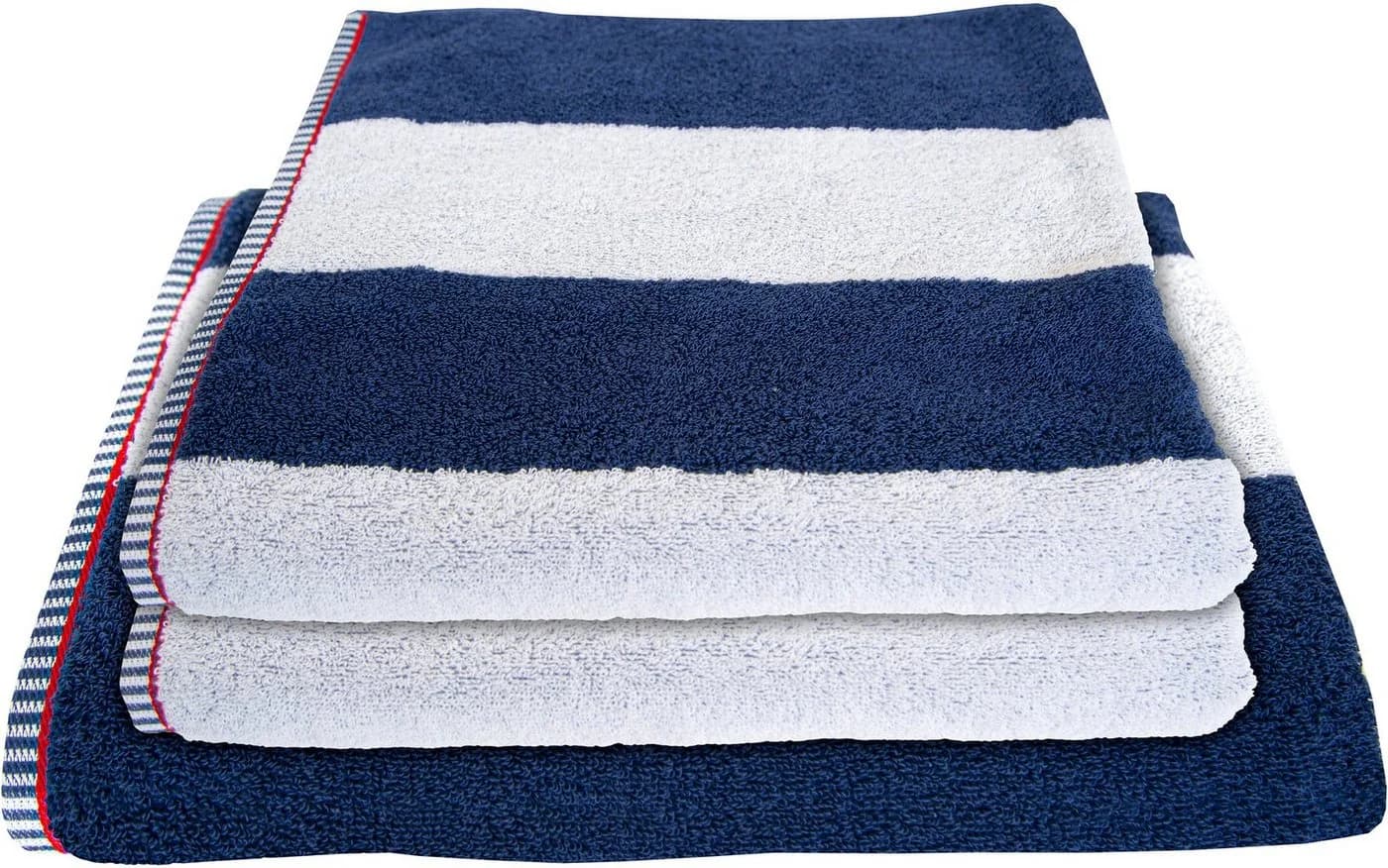DYCKHOFF Duschtuch Maritim Block Stripe Navy Frottier - Bild 2