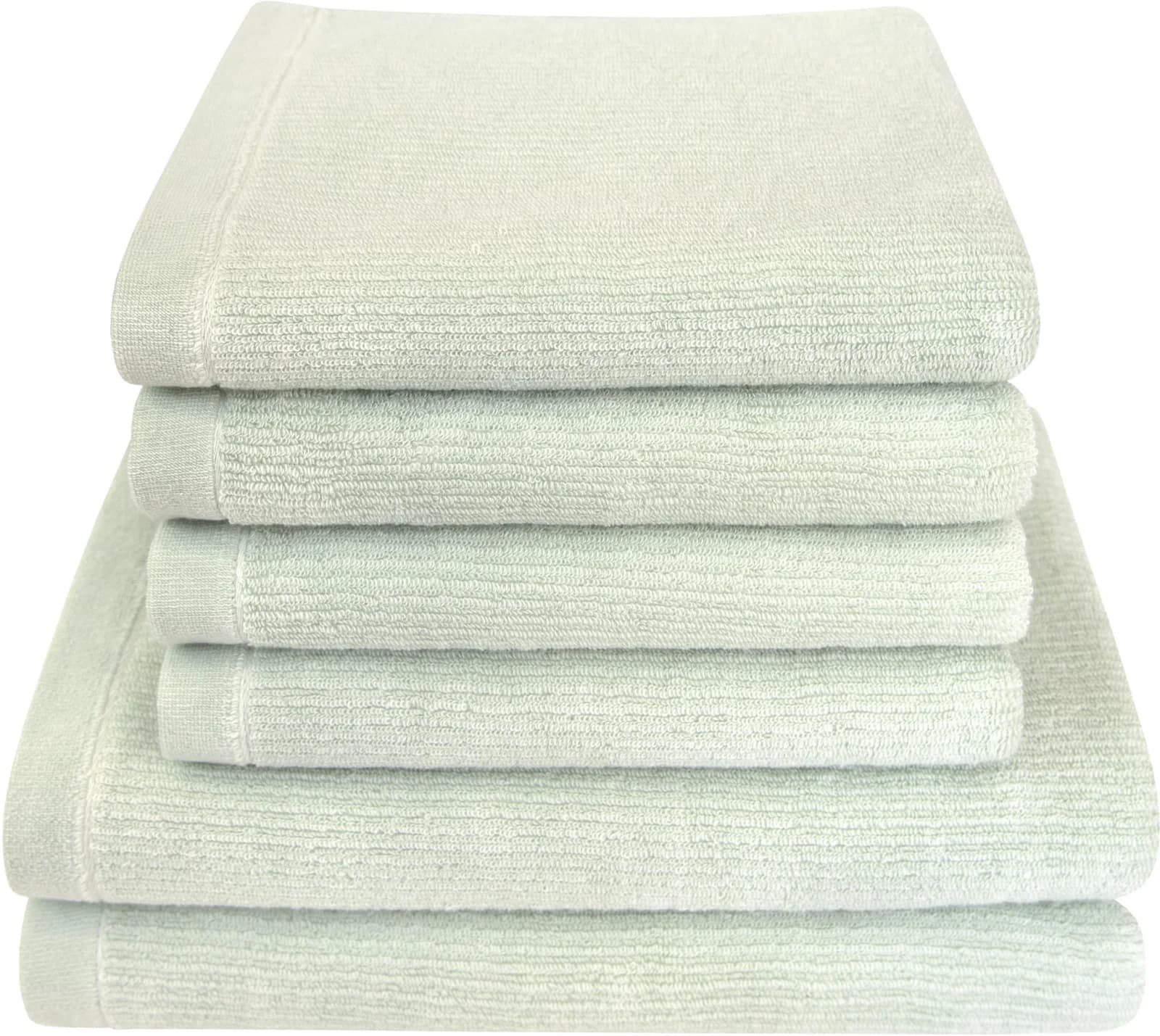 DYCKHOFF Handtuch-Set Landscape Minze 6-tlg. Walkfrottier