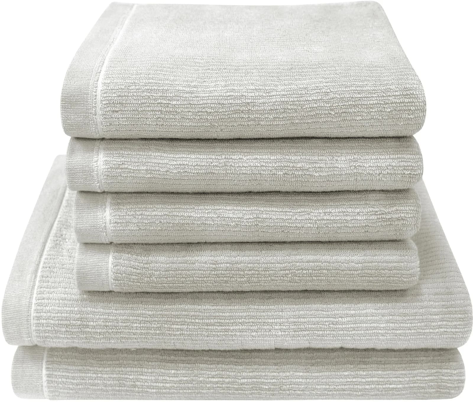 DYCKHOFF Handtuch Set Landscape 6-tlg. Silber Walkfrottier