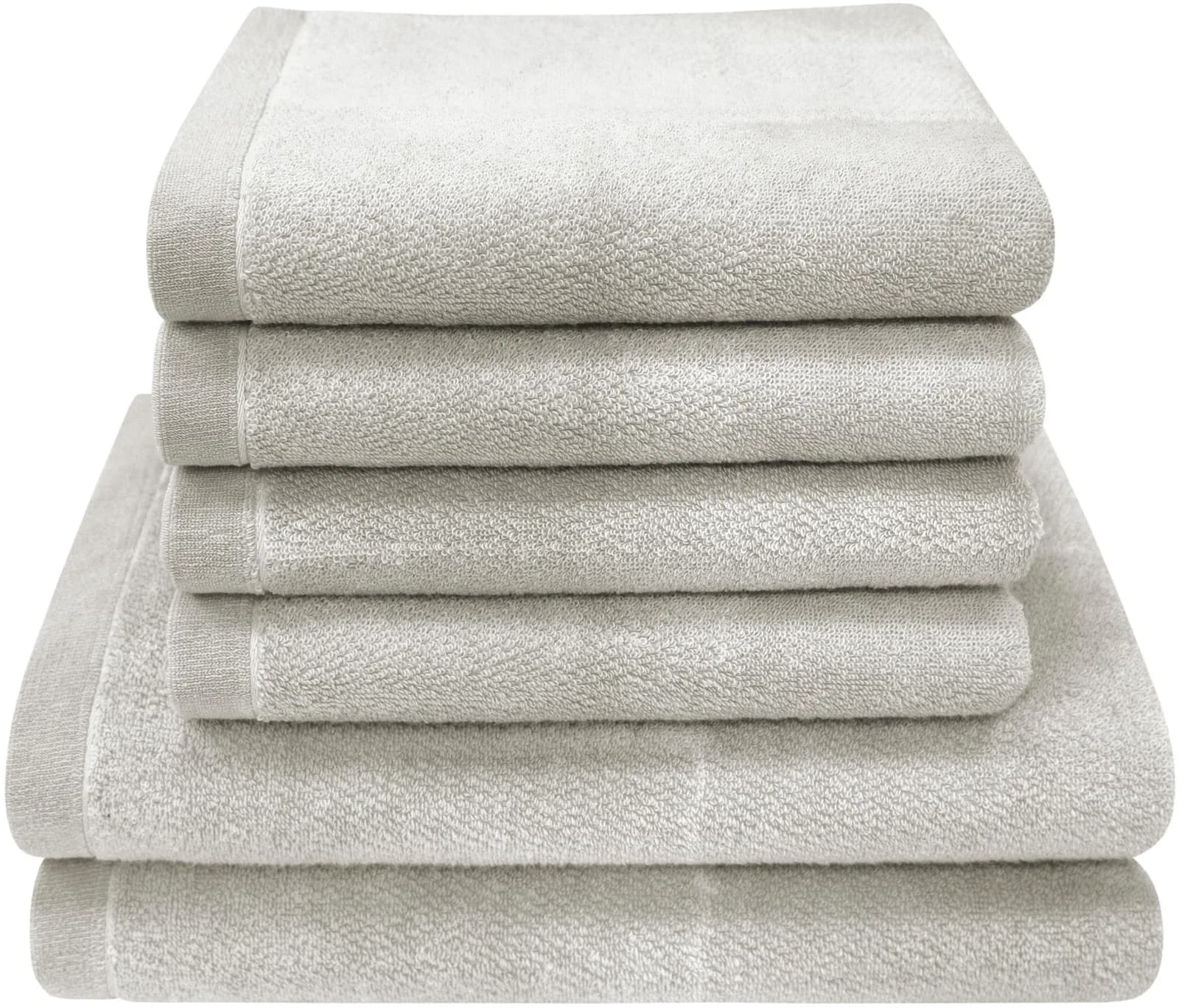 DYCKHOFF Handtuch Set Landscape Silber 6-tlg. Walkfrottier