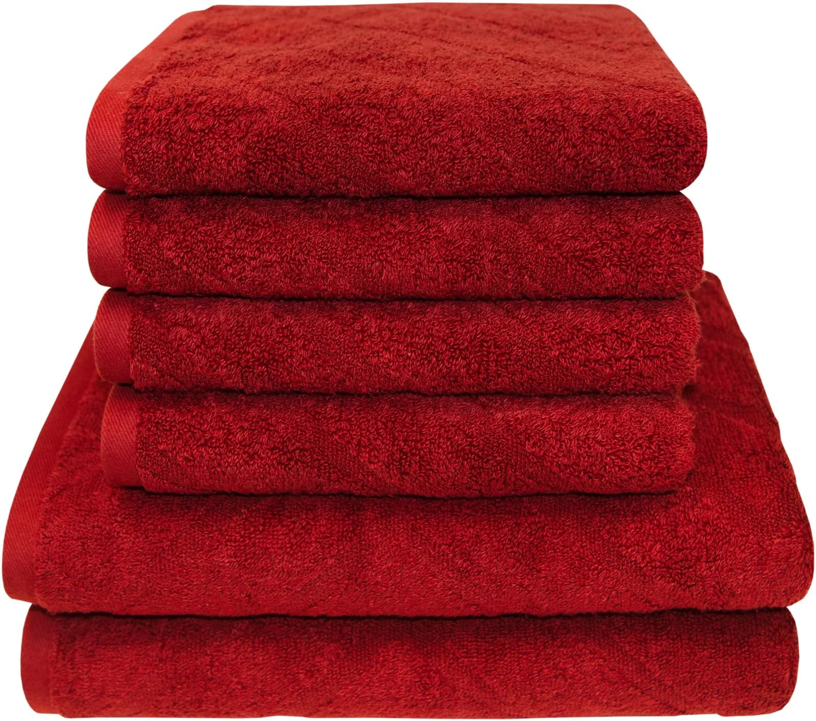Dyckhoff Handtuch Set City Lights 6-tlg. Rubin Walkfrottier
