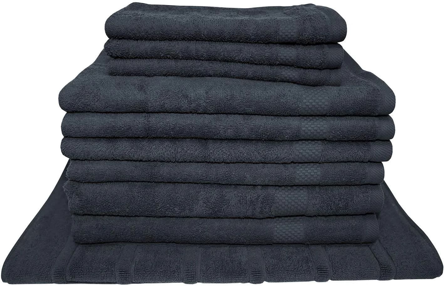 DYCKHOFF Handtuch Set Planet 10-tlg. Anthrazit Frottier 100% Baumwolle