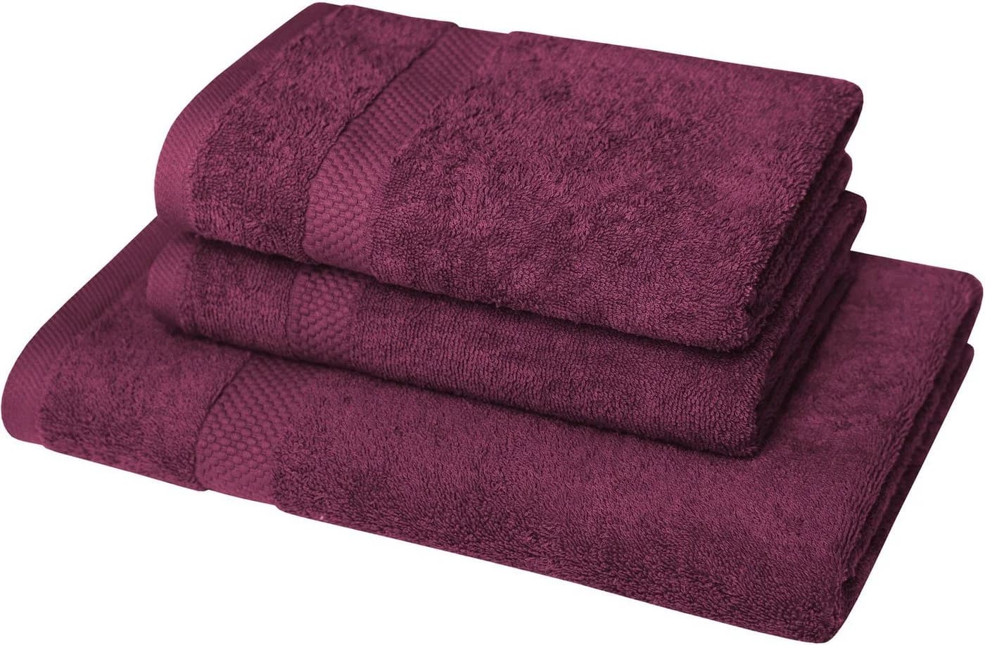 DYCKHOFF Handtuch Set Planet 3-tlg. Lila Beere Walkfrottier - Bild 2
