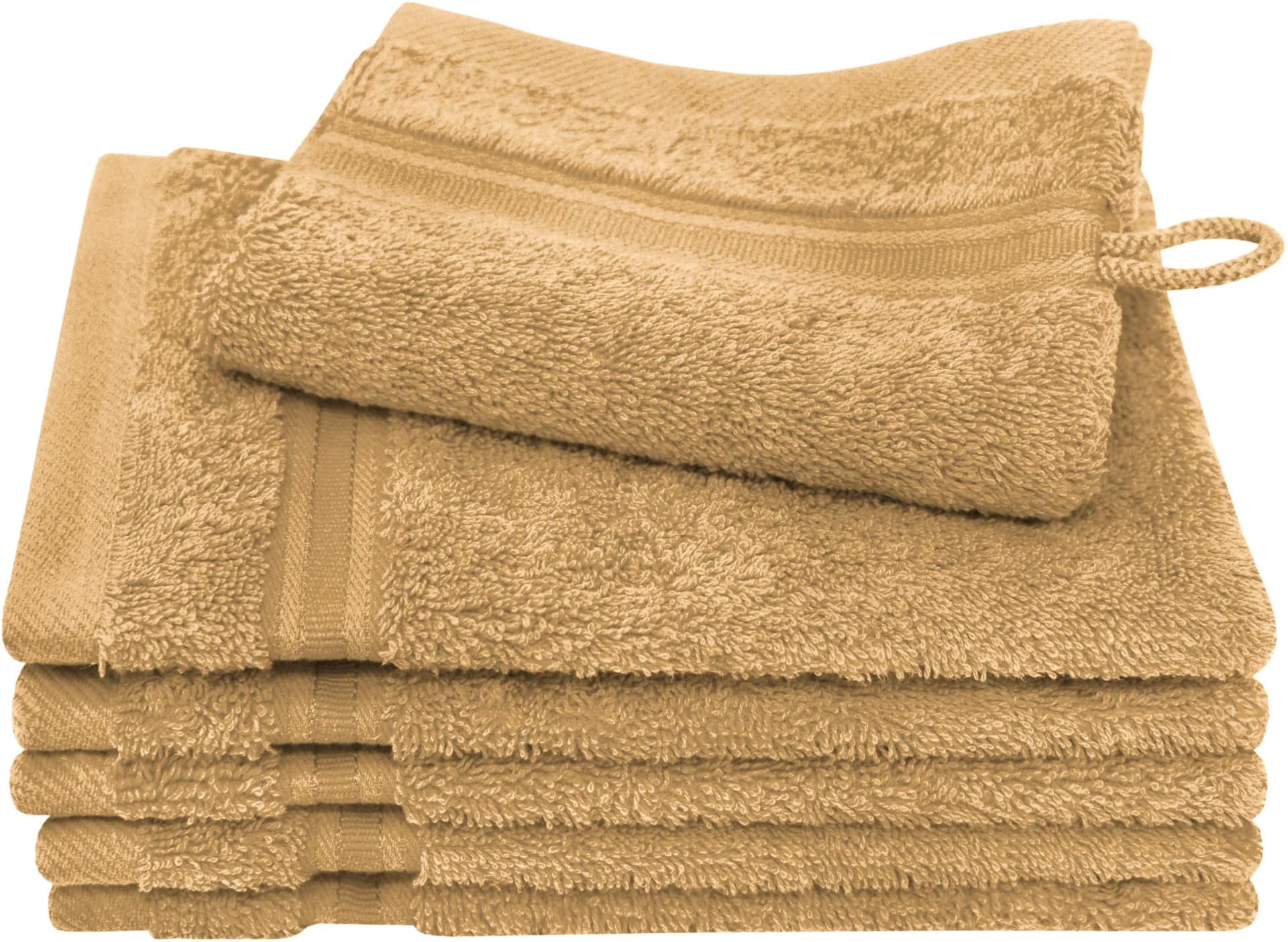 Dyckhoff Waschhandschuh SIENA Mandel Frottier 16x21 cm