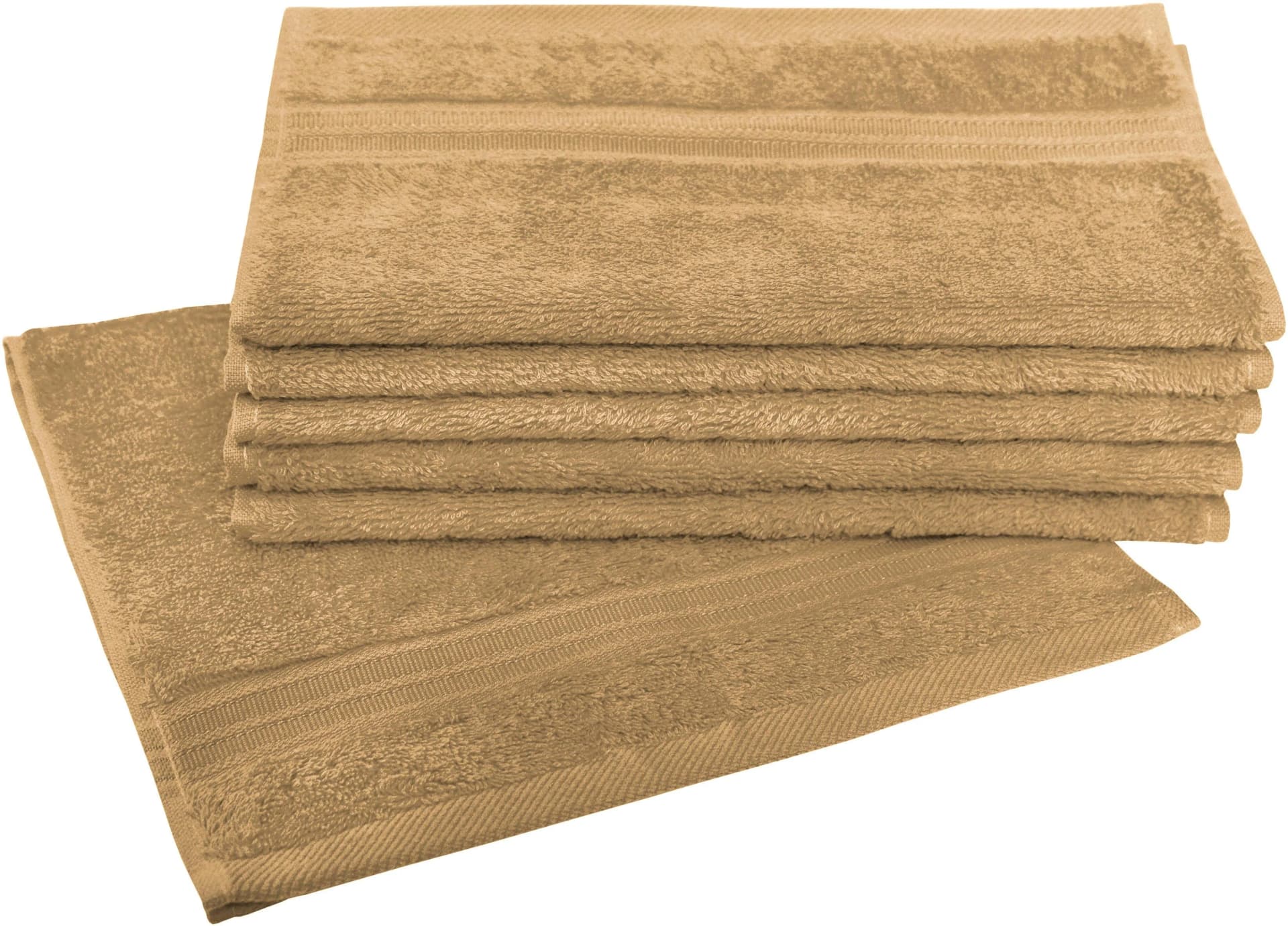 DYCKHOFF Gästehandtücher Siena Set 6-tlg. Braun Beige Frottier Baumwolle