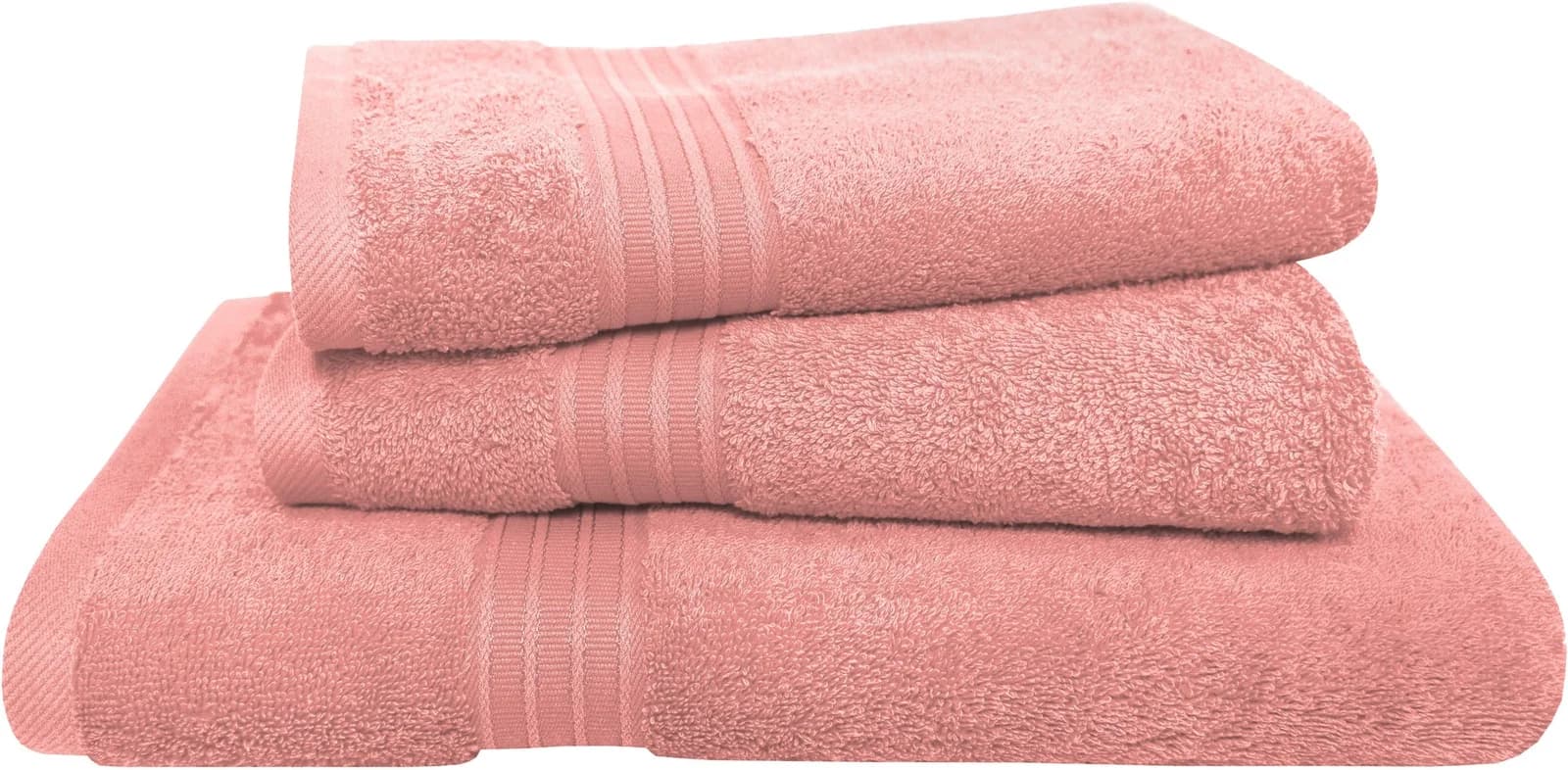 DYCKHOFF Handtuch Set Siena 3-tlg. Rot Frottier mit Bordüre
