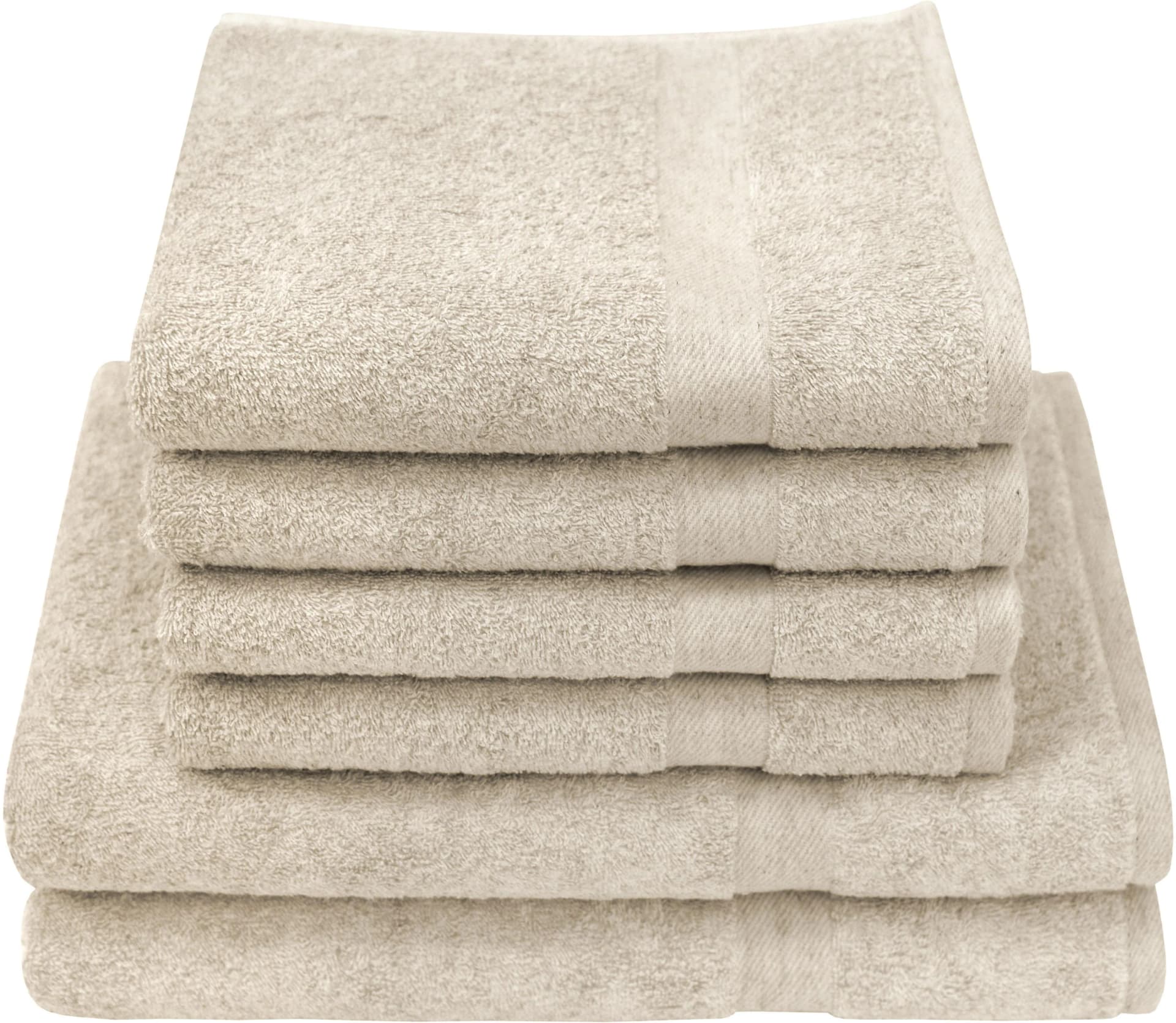 DYCKHOFF Handtuch-Set Deep Harmony Comfort 6-tlg. Beige Frottier