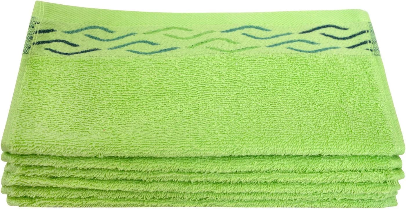 Dyckhoff Seiftuch Wave Set 6-tlg. Grün Jacquard-Bordüre - Bild 2