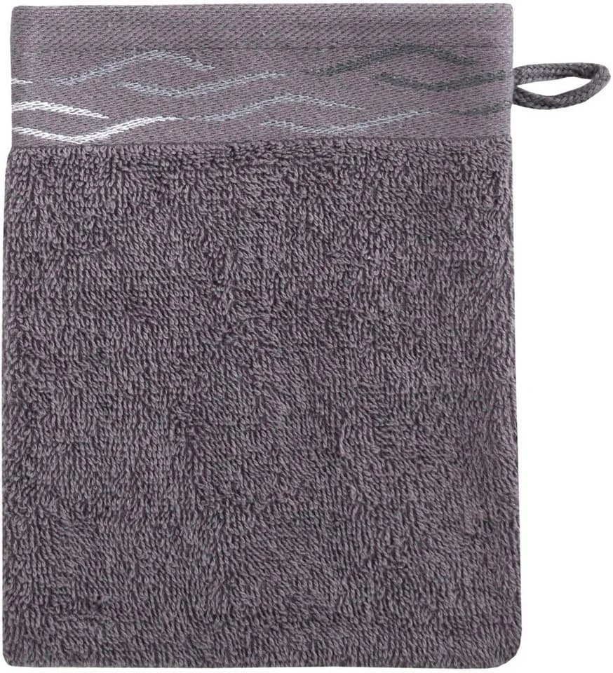 DYCKHOFF Wave Waschhandschuh Set Grau Frottier Baumwolle - Bild 4