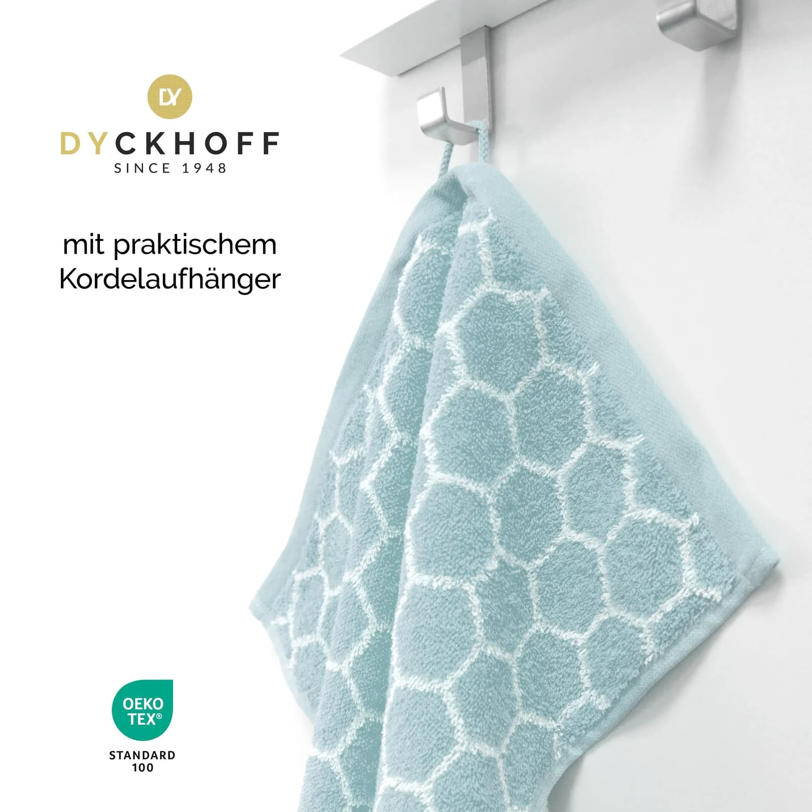 Duschtuch DYCKHOFF Pure Natural Honey Blau 100% Bio-Baumwolle
