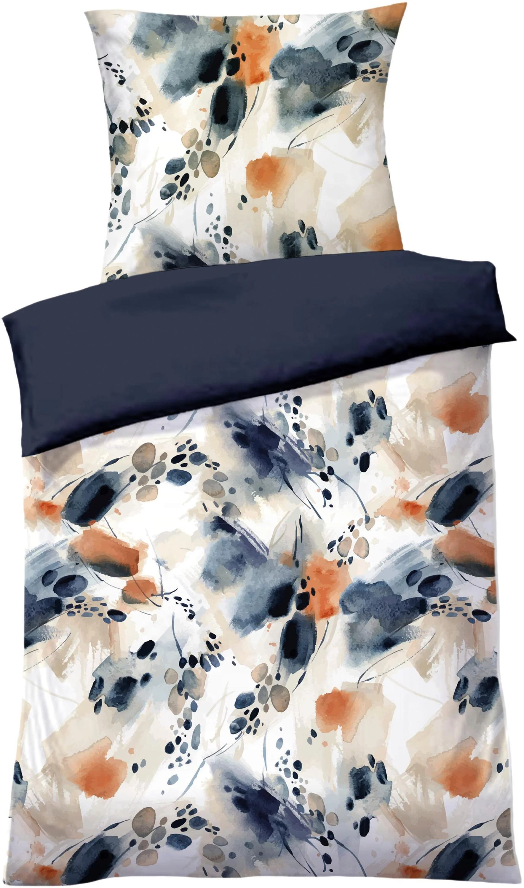 DYCKHOFF Wendebettwäsche Camden Bunt 100% Baumwolle Satin 155x220cm