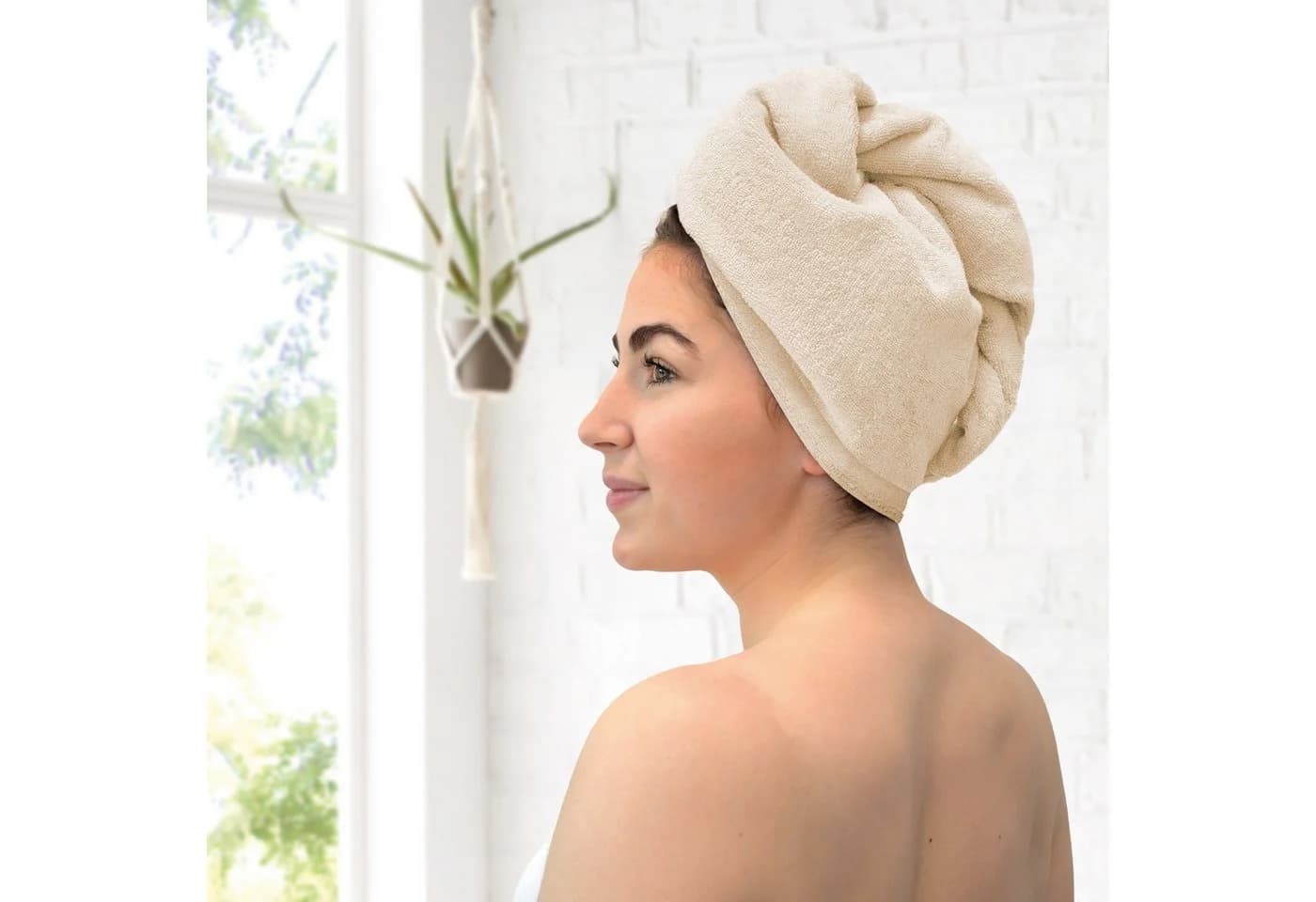 Dyckhoff Opal Turban-Handtuch Beige Frottier - Bild 3
