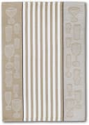 Dyckhoff Geschirrtuch Halbleinen Beige Gläser Streifen Bild 3