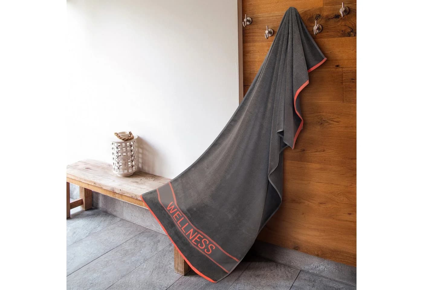 Saunatuch DYCKHOFF Wellness Anthrazit Frottier 80x200cm