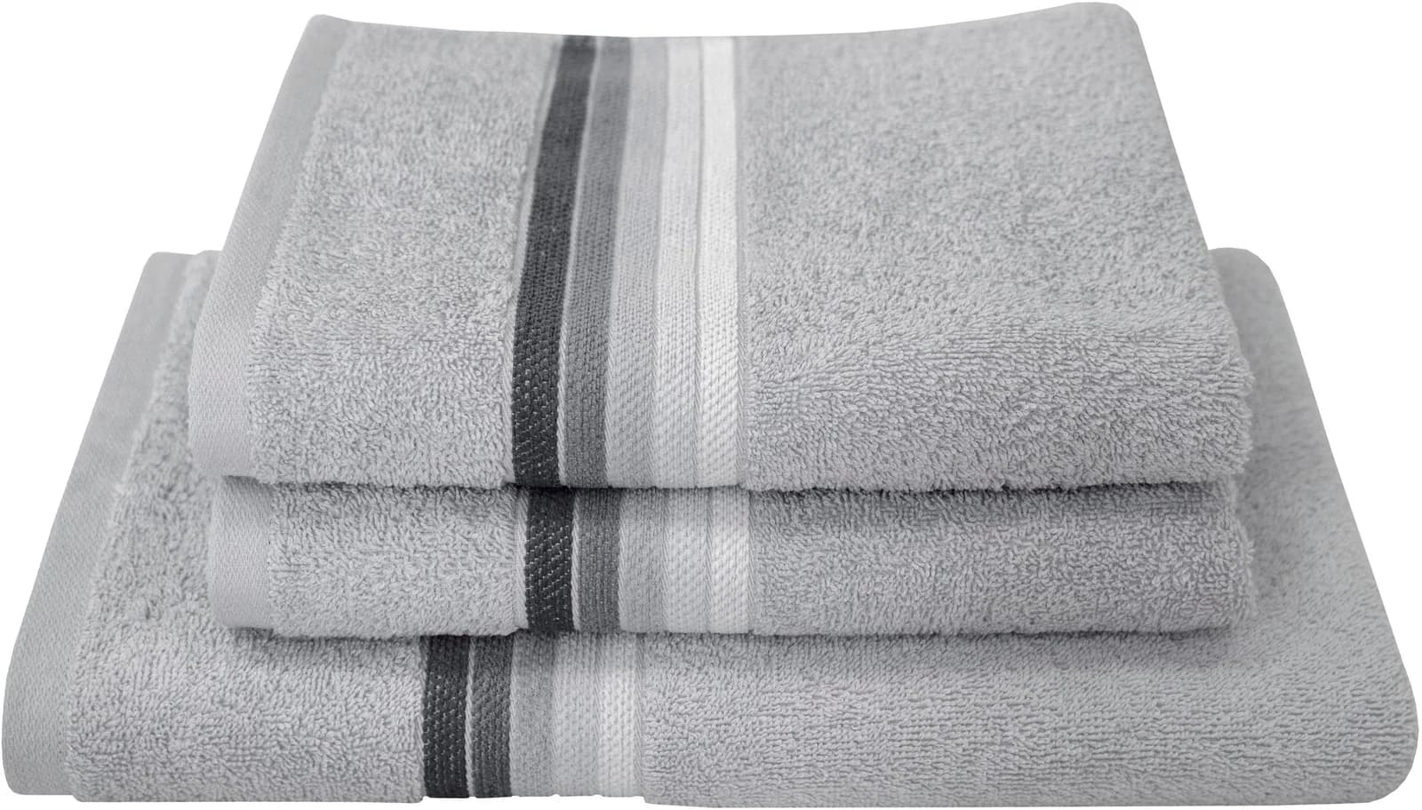 Dyckhoff Handtuch Set Chenille Grau 3-tlg. Frottier