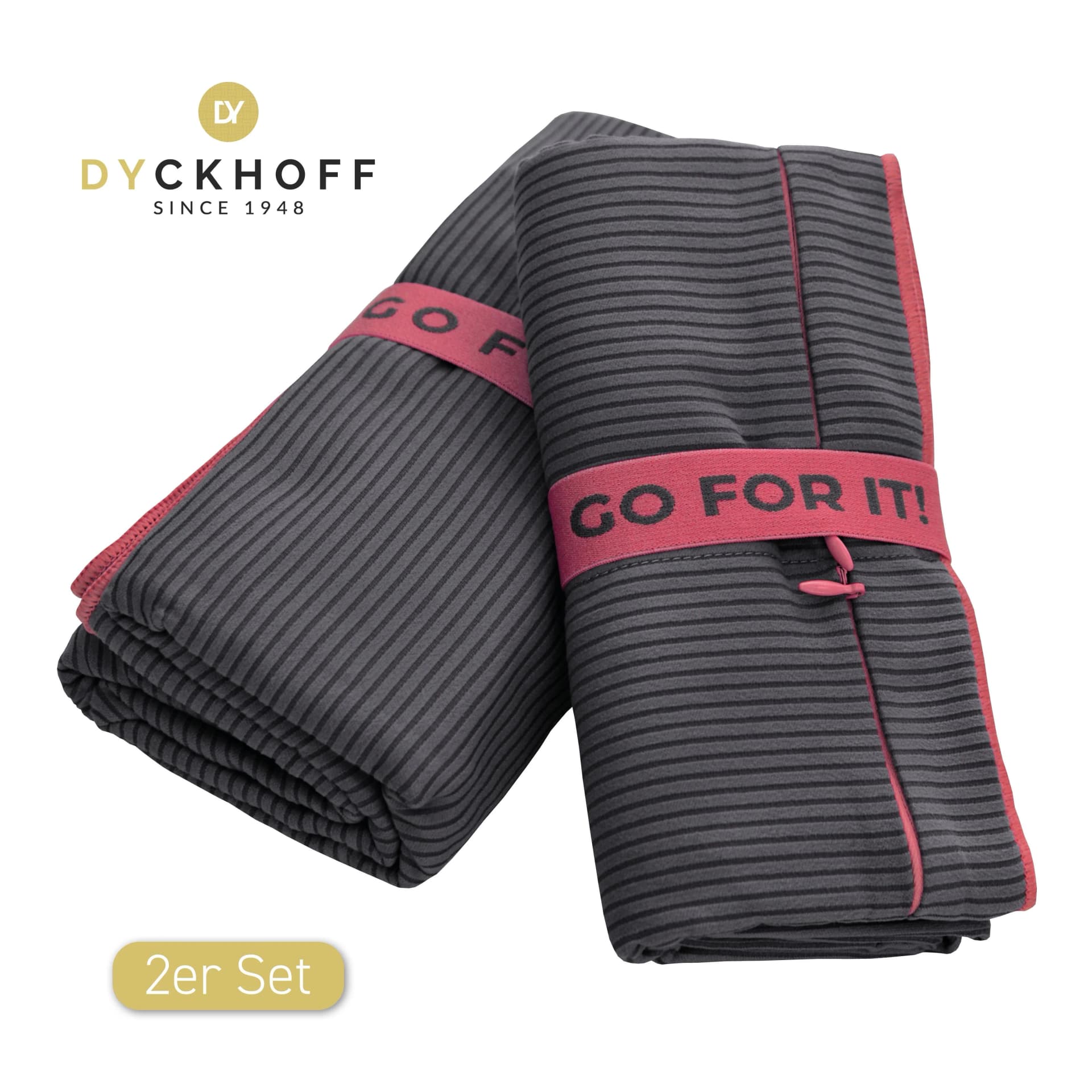 Dyckhoff Mikrofaser Sporthandtuch mit Kapuze und Tasche