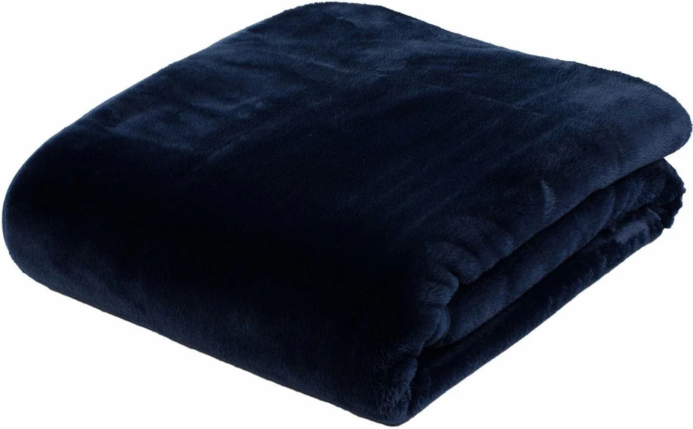 GÖZZE Wohndecke Premium Cashmere Feeling Nachtblau Polyester