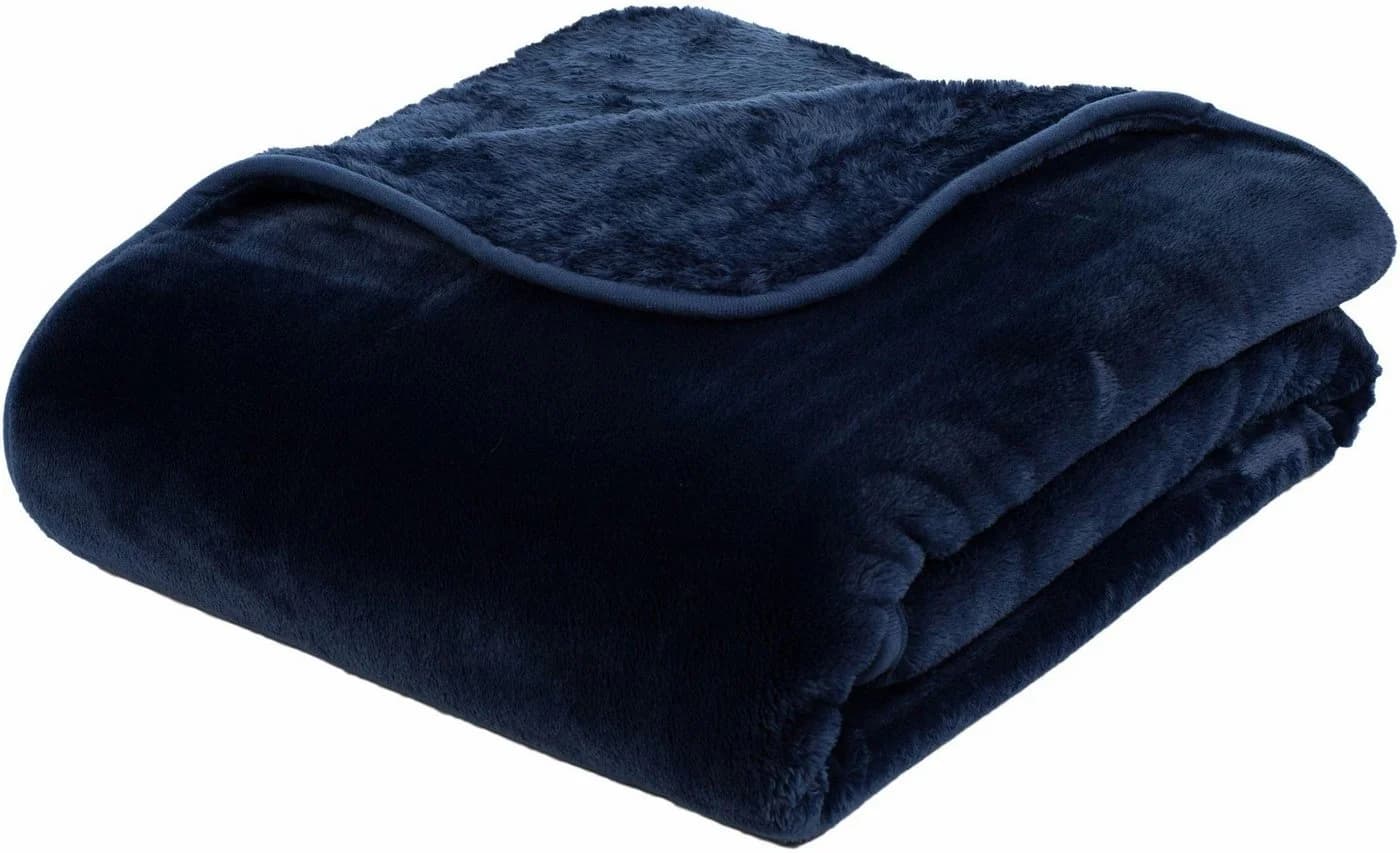 GÖZZE Wohndecke Premium Cashmere Feeling Nachtblau Polyester - Bild 2