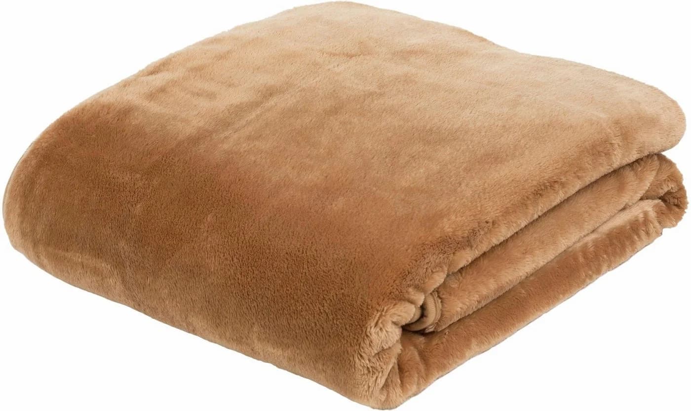 GÖZZE Wohndecke Premium Cashmere Feeling Ocker Polyester