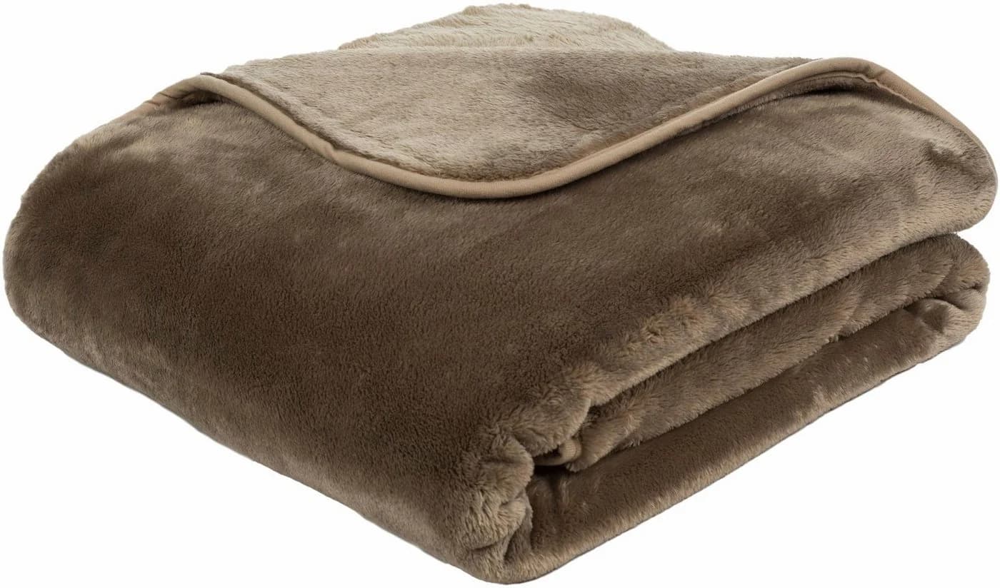 GÖZZE Wohndecke Premium Cashmere Feeling Taupe Polyester - Bild 2