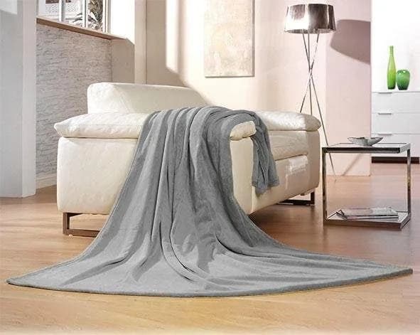 GÖZZE Wohndecke Memphis Silber Polyester Kuscheldecke