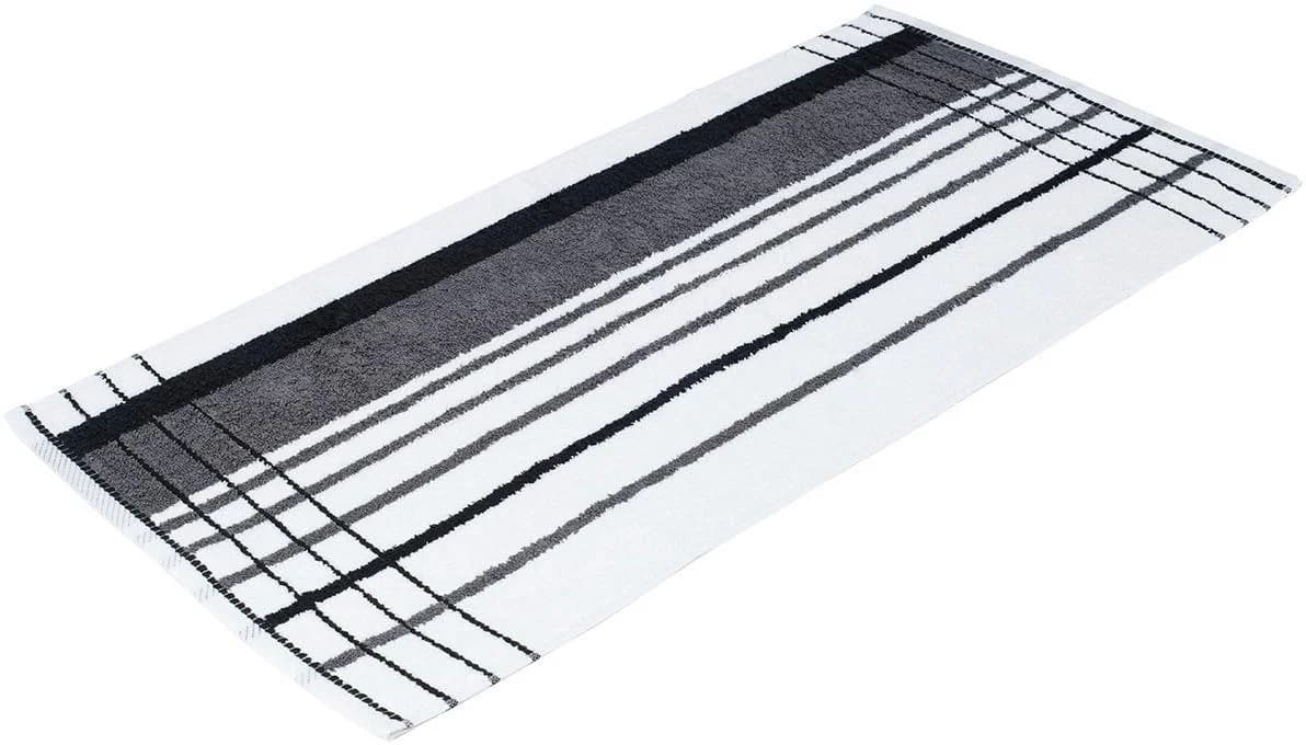 GÖZZE Handtuch-Set Berlin Streifen Anthrazit/Schwarz 50x100 cm