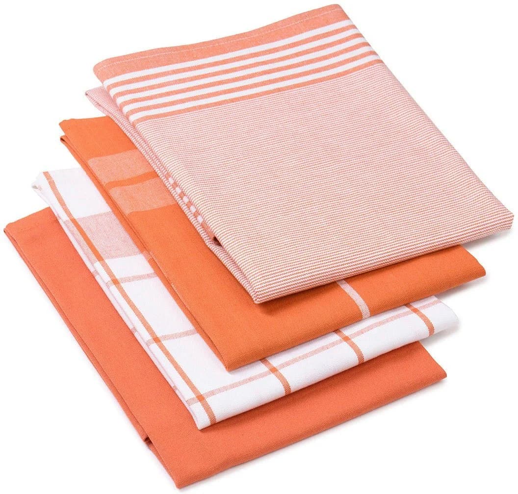 Götzze Geschirrtücher 4er Pack Orange Terra Baumwolle