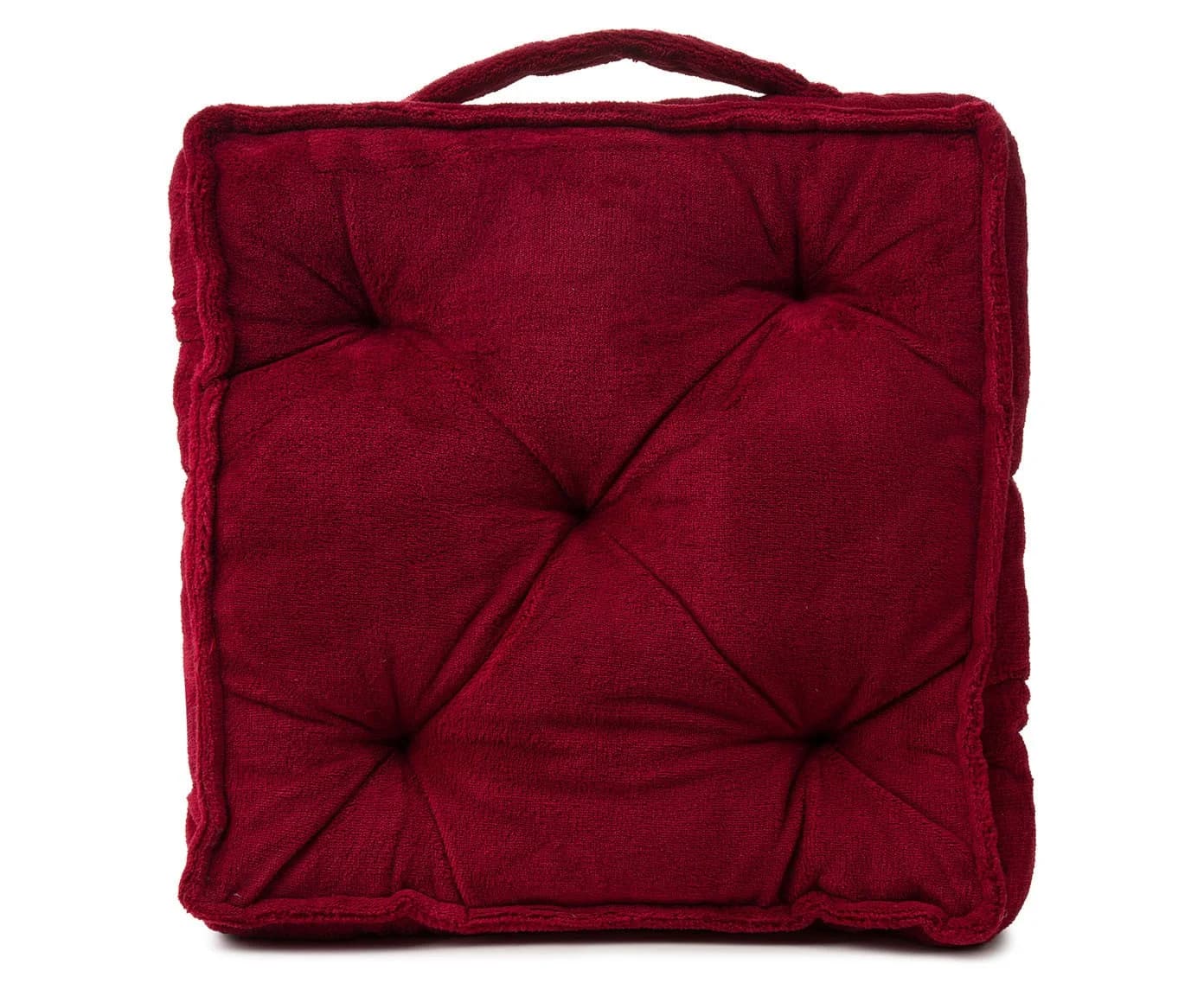 HSC Home-Style-Creation GmbH Sitzkissen Lunaris Rot Flauschkissen mit Tragegriff