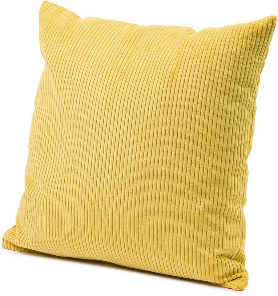 GÖZZE Dekokissen "Capri Cord" Senf Polyester