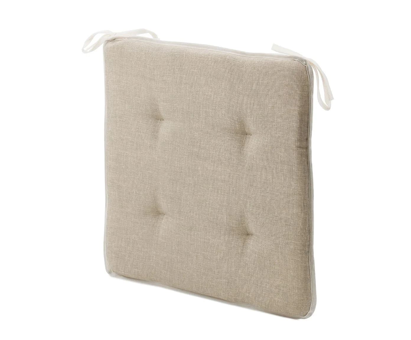 HSC Home-Style-Creation Sitzkissen Lonetta-Mori Taupe Wendekissen gefüllt