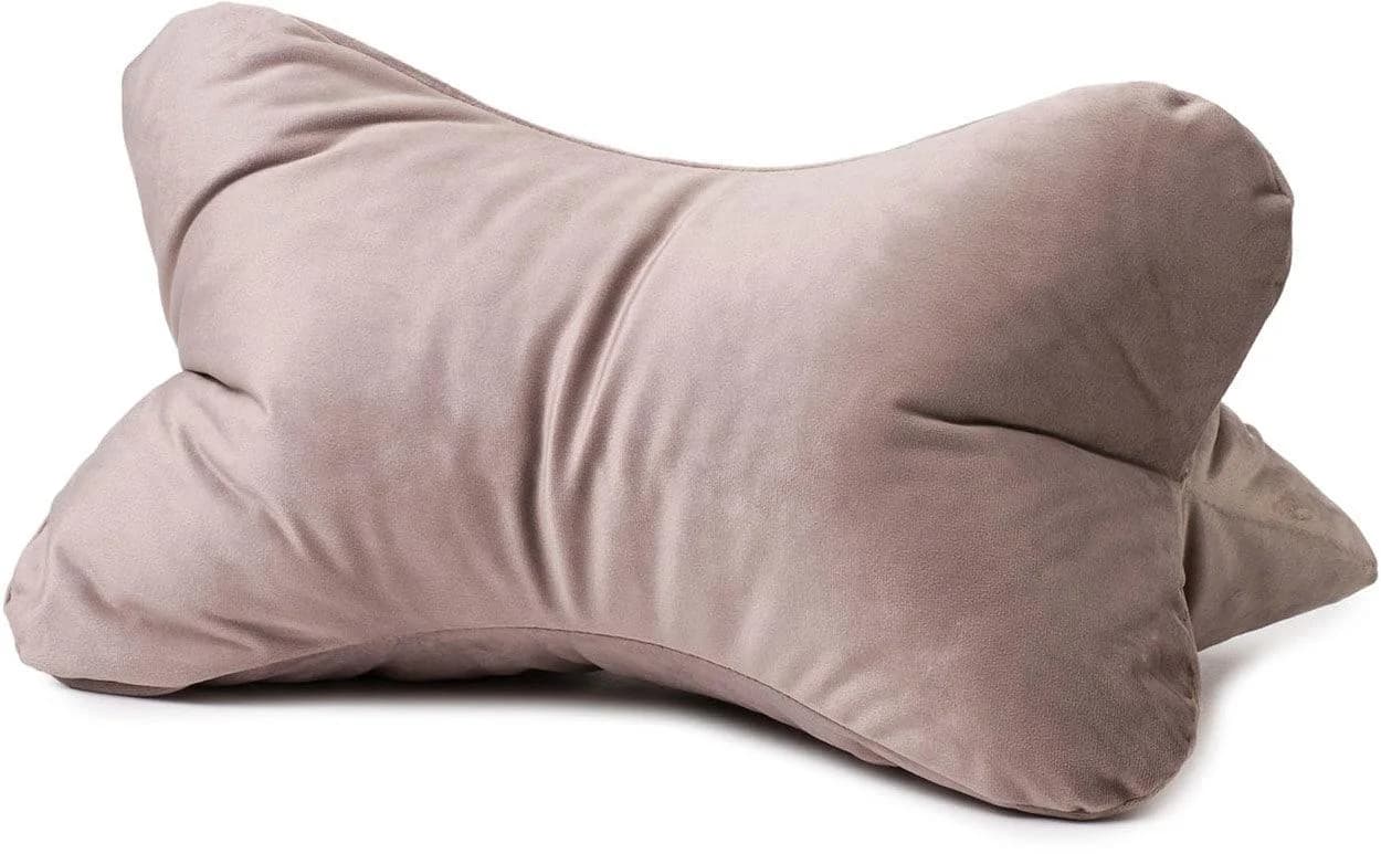 Nackenkissen Uni-Samt taupe